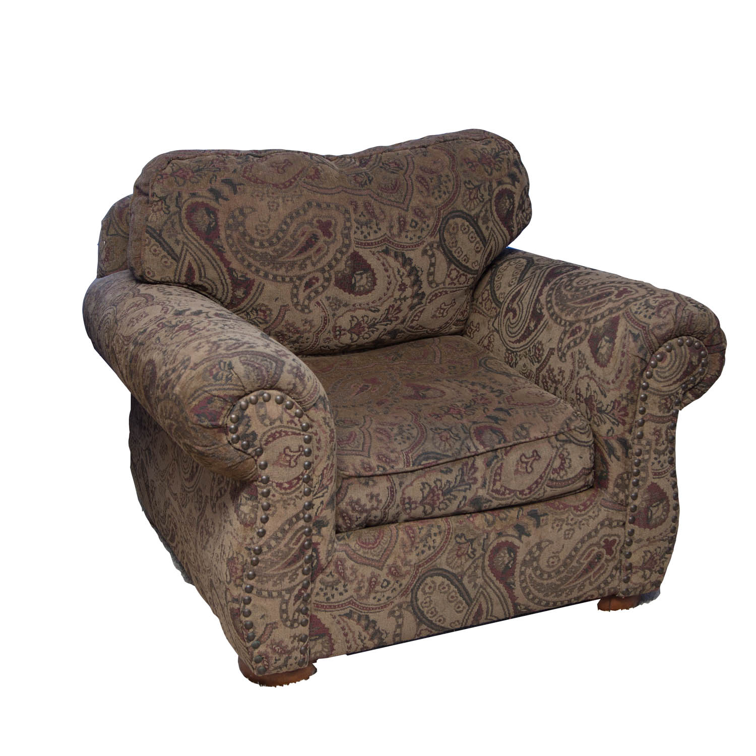 Bauhaus Oversized Paisley Upholstered Armchair EBTH